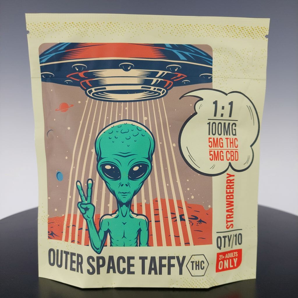 Outer Space Taffy 50mg THC + 50mg CBD Legacy Edibles