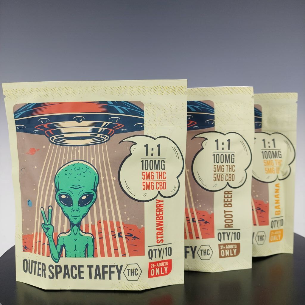 Outer Space Taffy 50mg THC + 50mg CBD Legacy Edibles