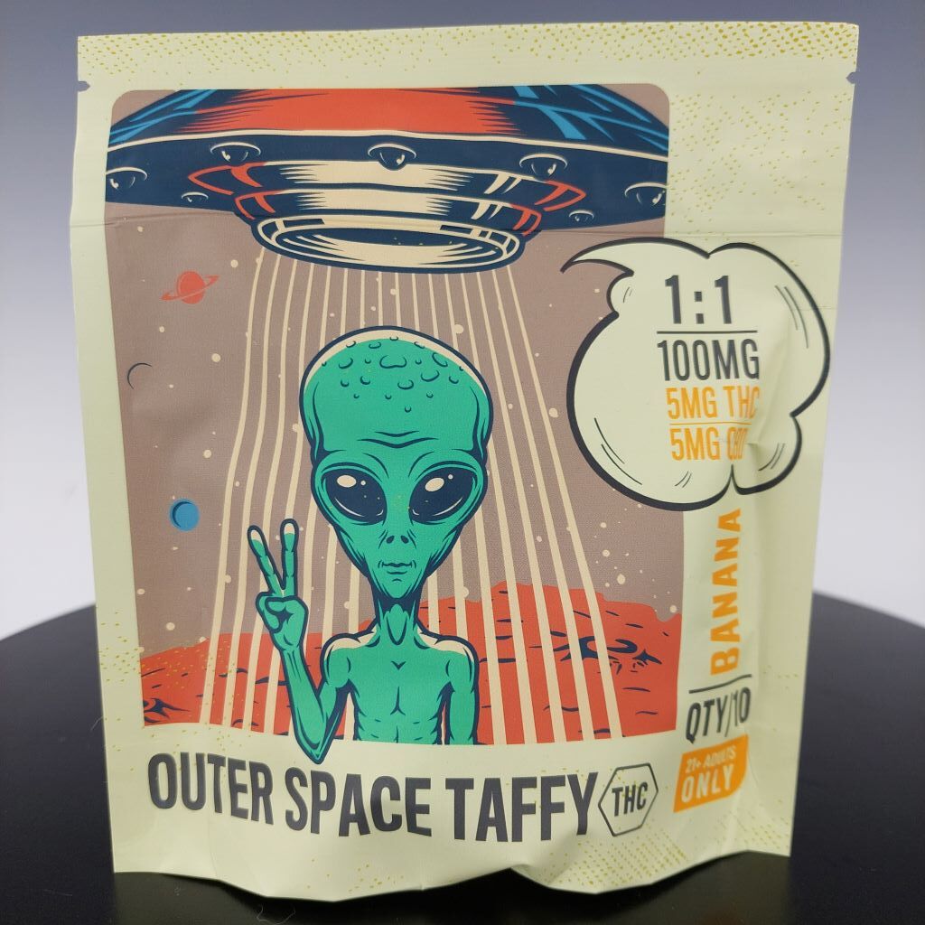 Outer Space Taffy 50mg THC + 50mg CBD Legacy Edibles
